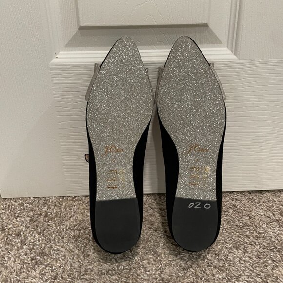 NWOT J. Crew Velvet Marina Mary Jane with Jewels Flats Sparkly Soles Size 6 - Picture 6 of 6